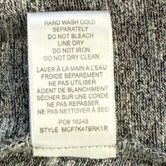 Bobeau One Button Cardigan/Wrap an Asymmetrical Hem Heather Gray Size XL - Picture 11 of 11